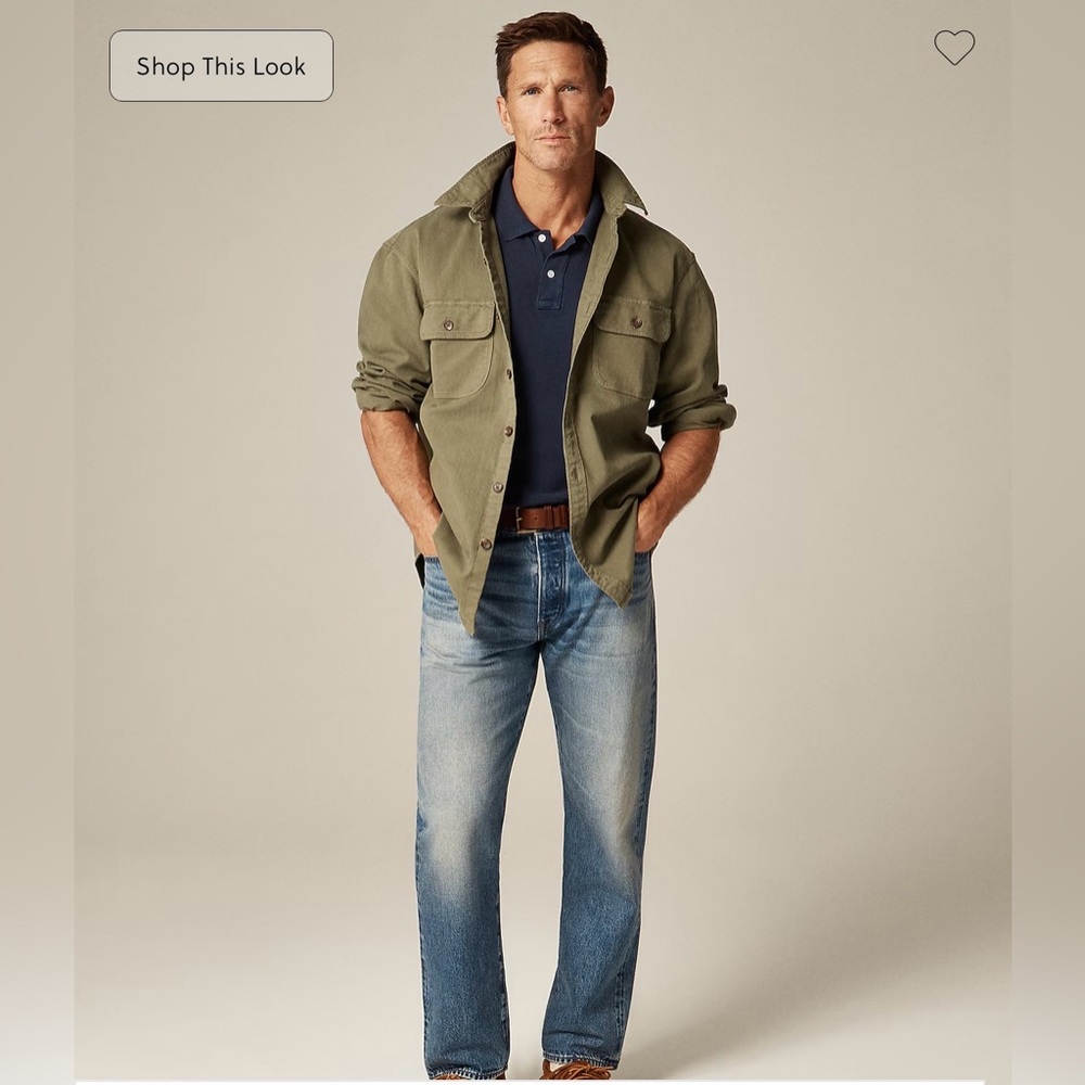 J.Crew Factory Garment-dyed twill overshirt